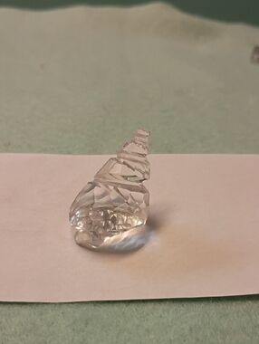 Swarvoski Clear Glass Spiral Art Ornament - Home Art Glass